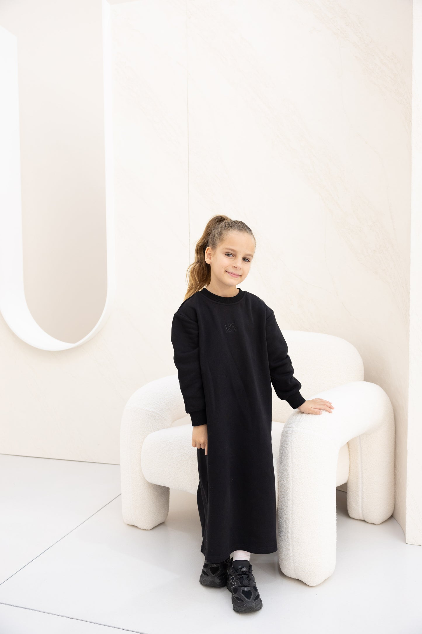 Sweater Dress with Embroidered Logo - Kids