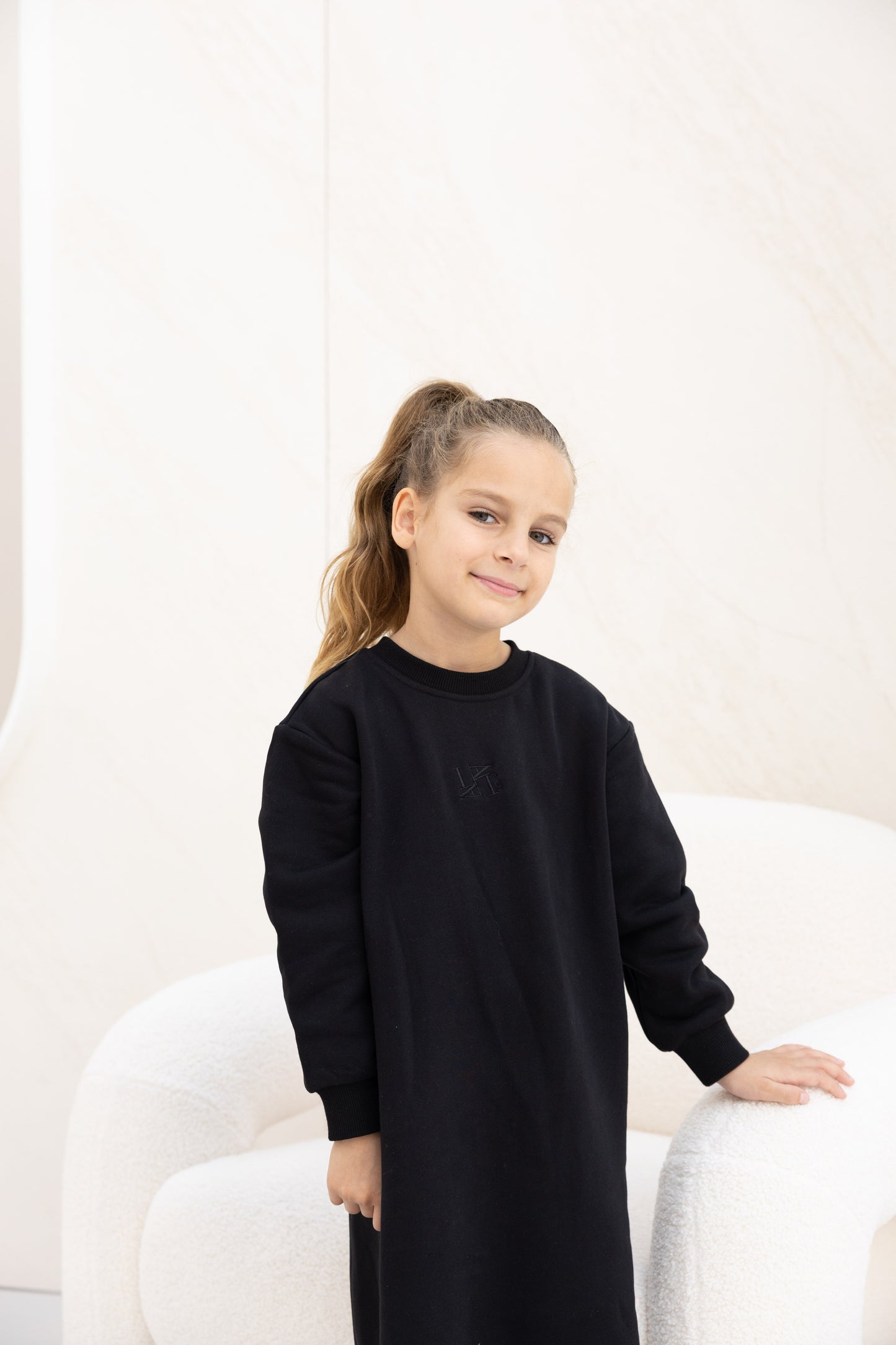 Sweater Dress with Embroidered Logo - Kids