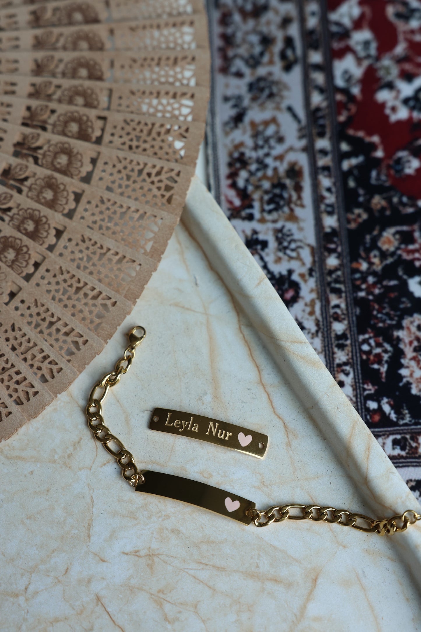 Amber Gold Personalised Bracelet Women