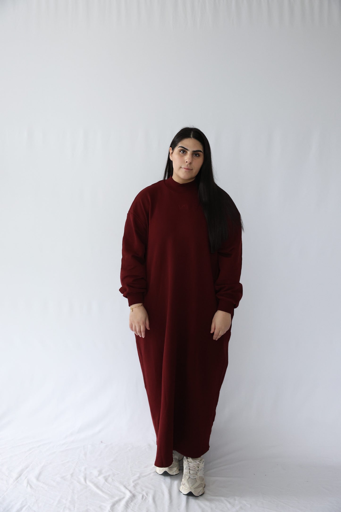 Sweater Dress - Women - Maroon