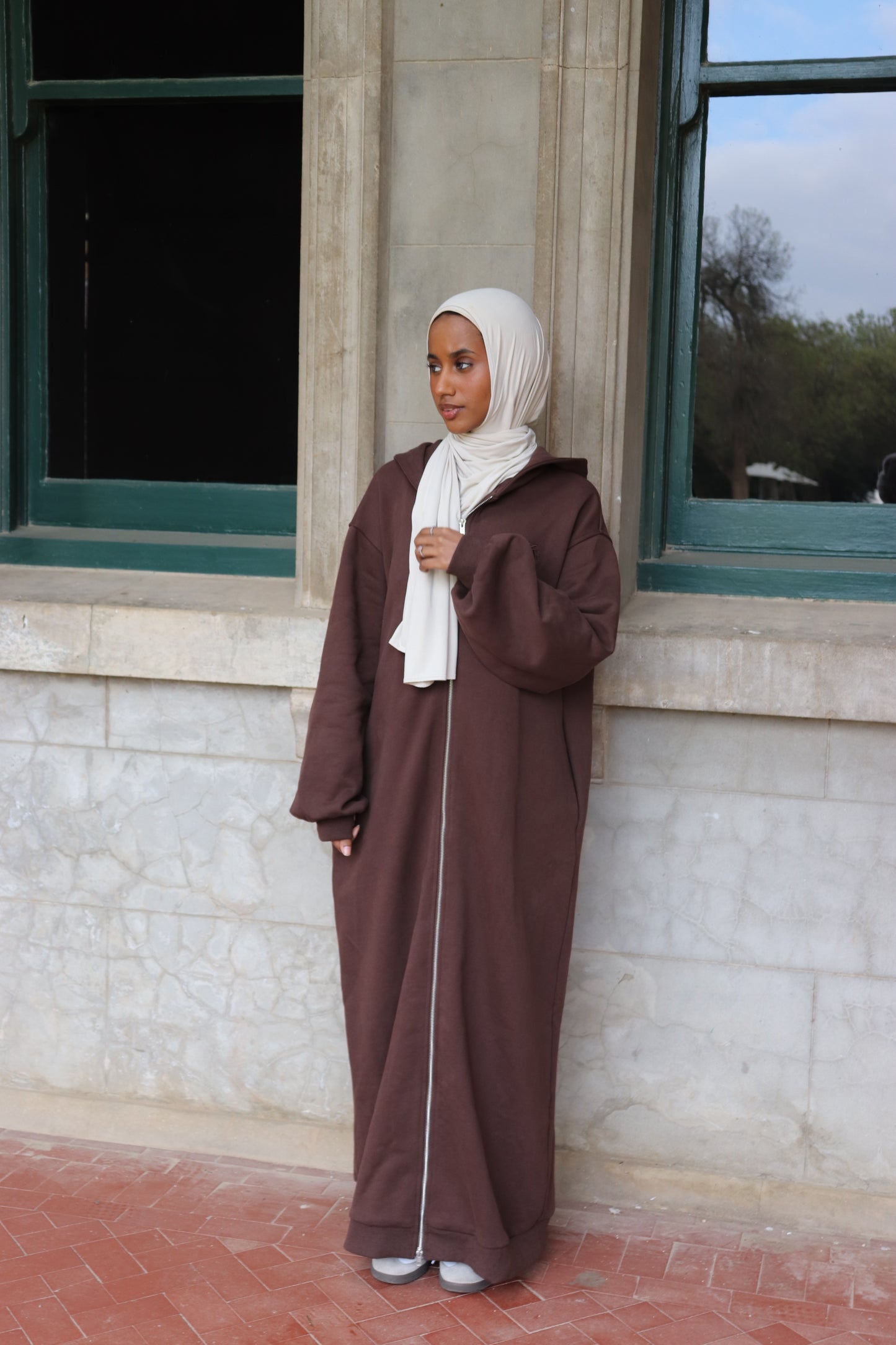 Freya Maxi Jacket- Brown