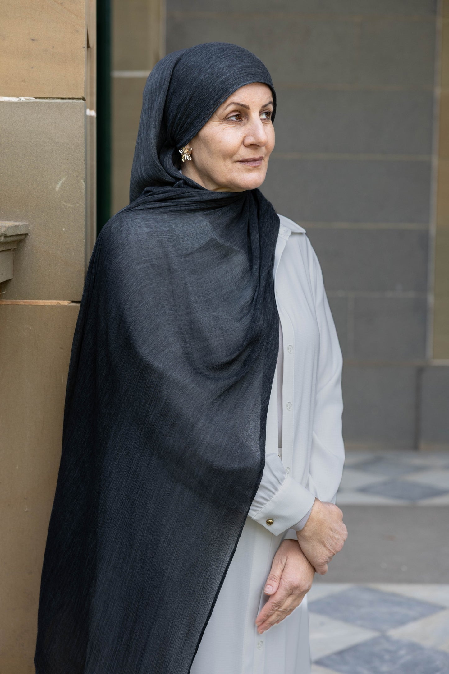 Black- Rayon Hijab Set