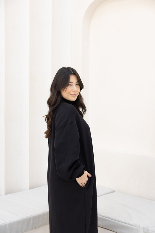 Sweater Dress - Women - Black