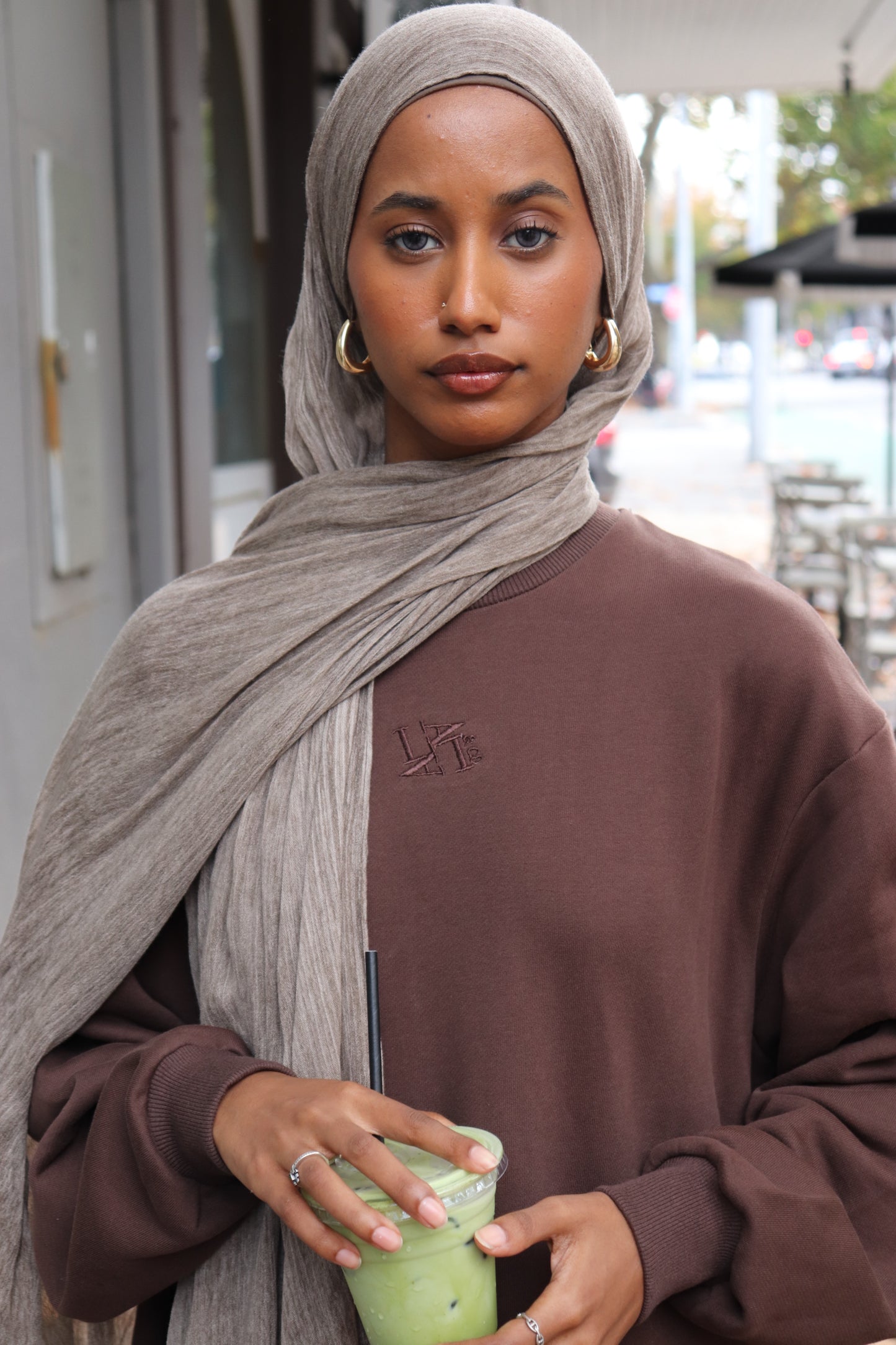 Mocha- Rayon Hijab Set