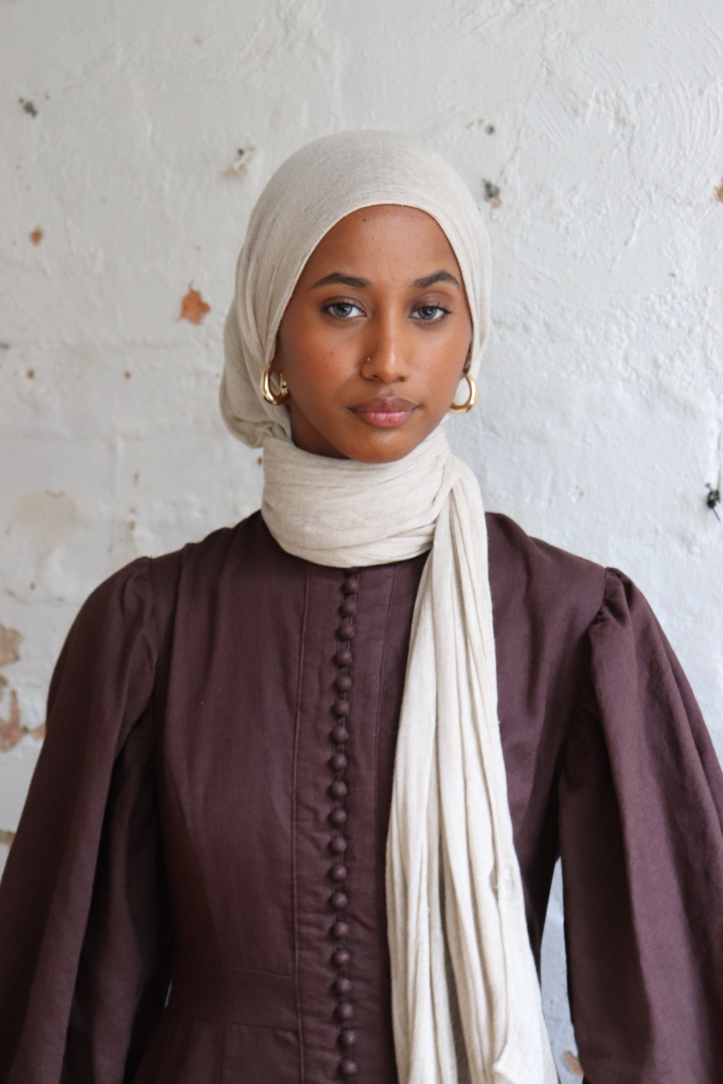 Sand- Rayon Hijab Set