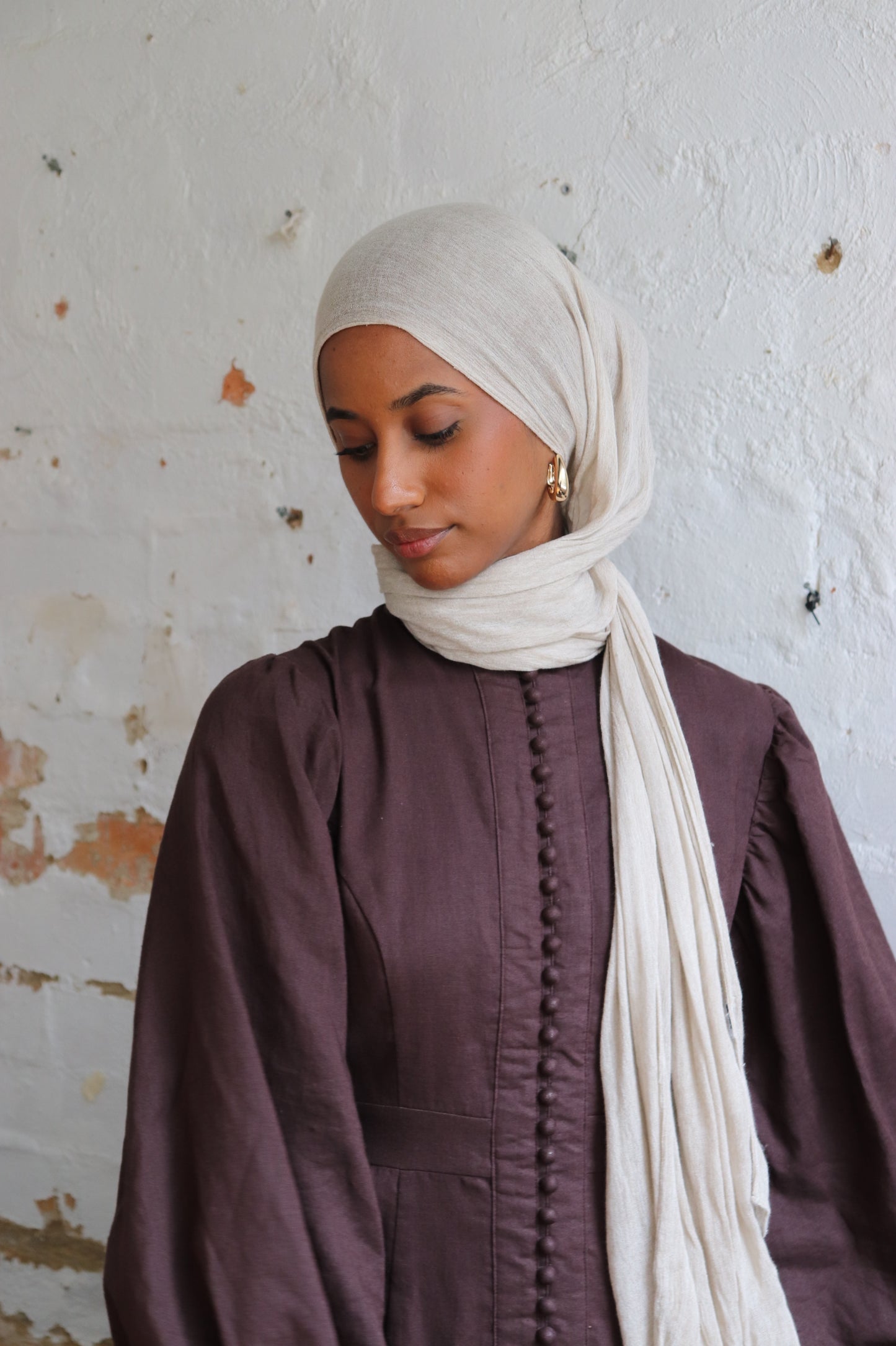 Sand- Rayon Hijab Set
