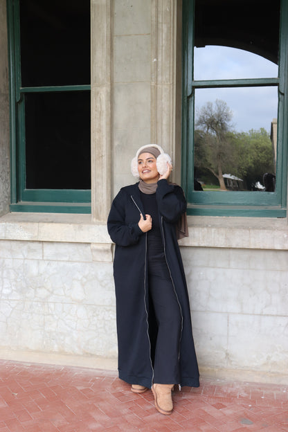 Freya Maxi Jacket- Black