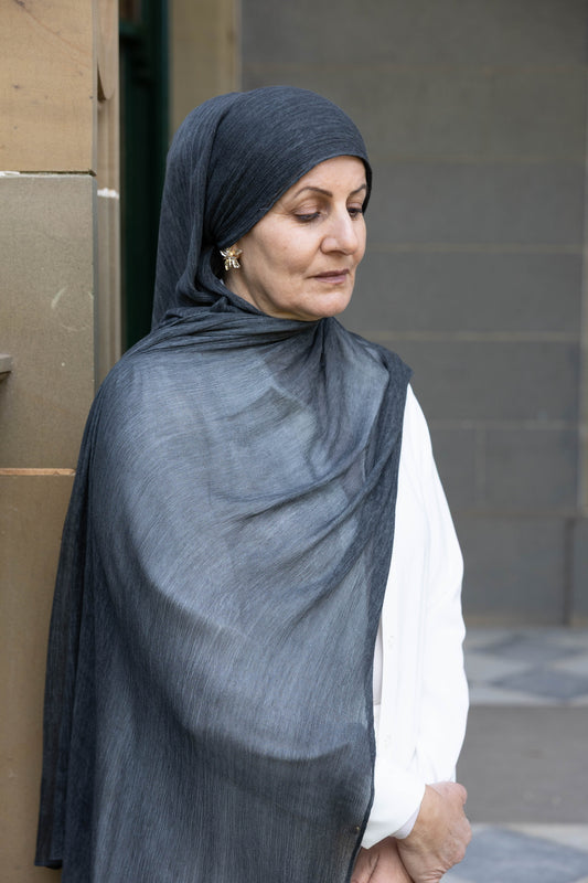 Black- Rayon Hijab Set
