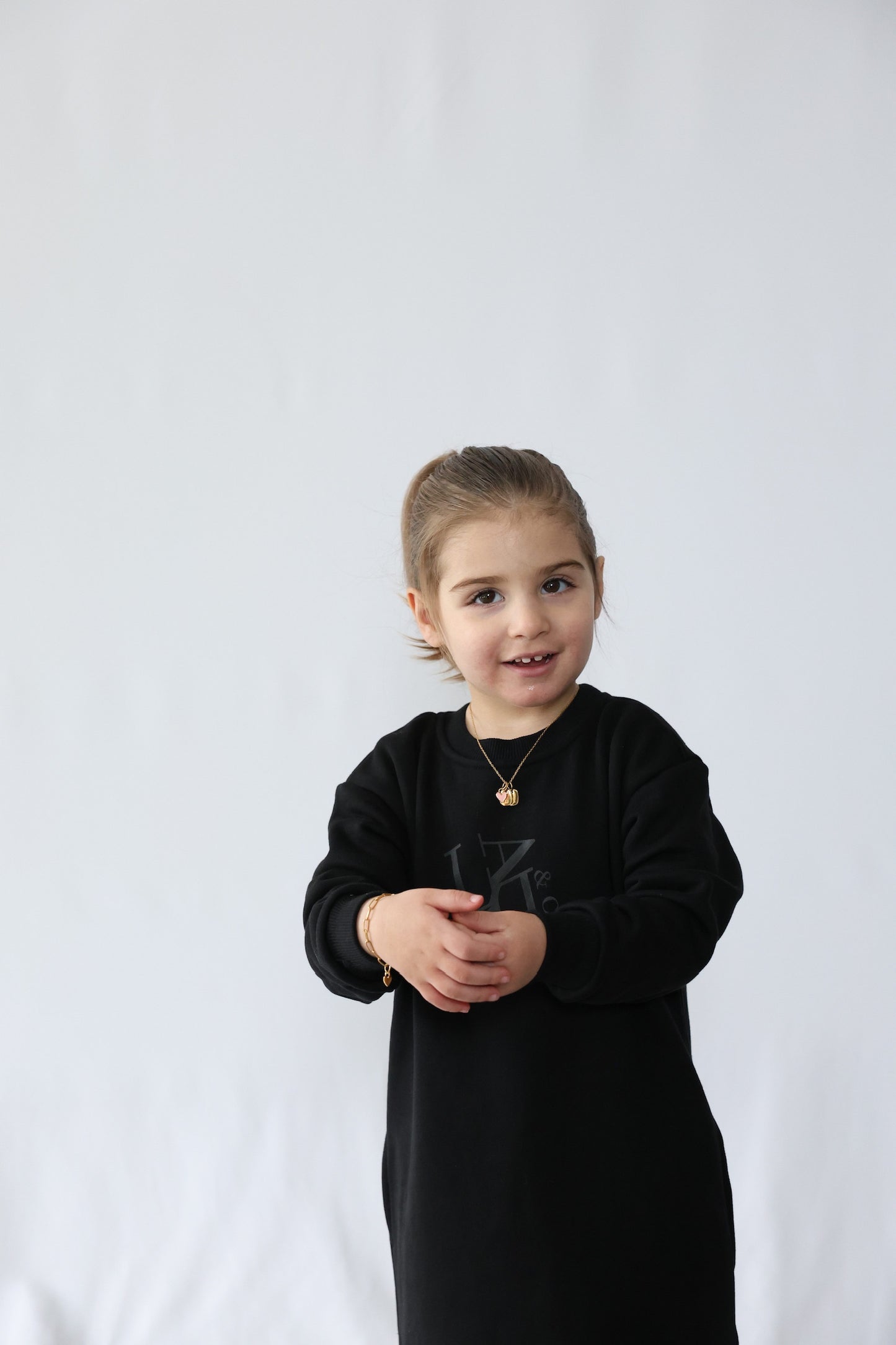 Sweater Dress with Printed Logo - Kids