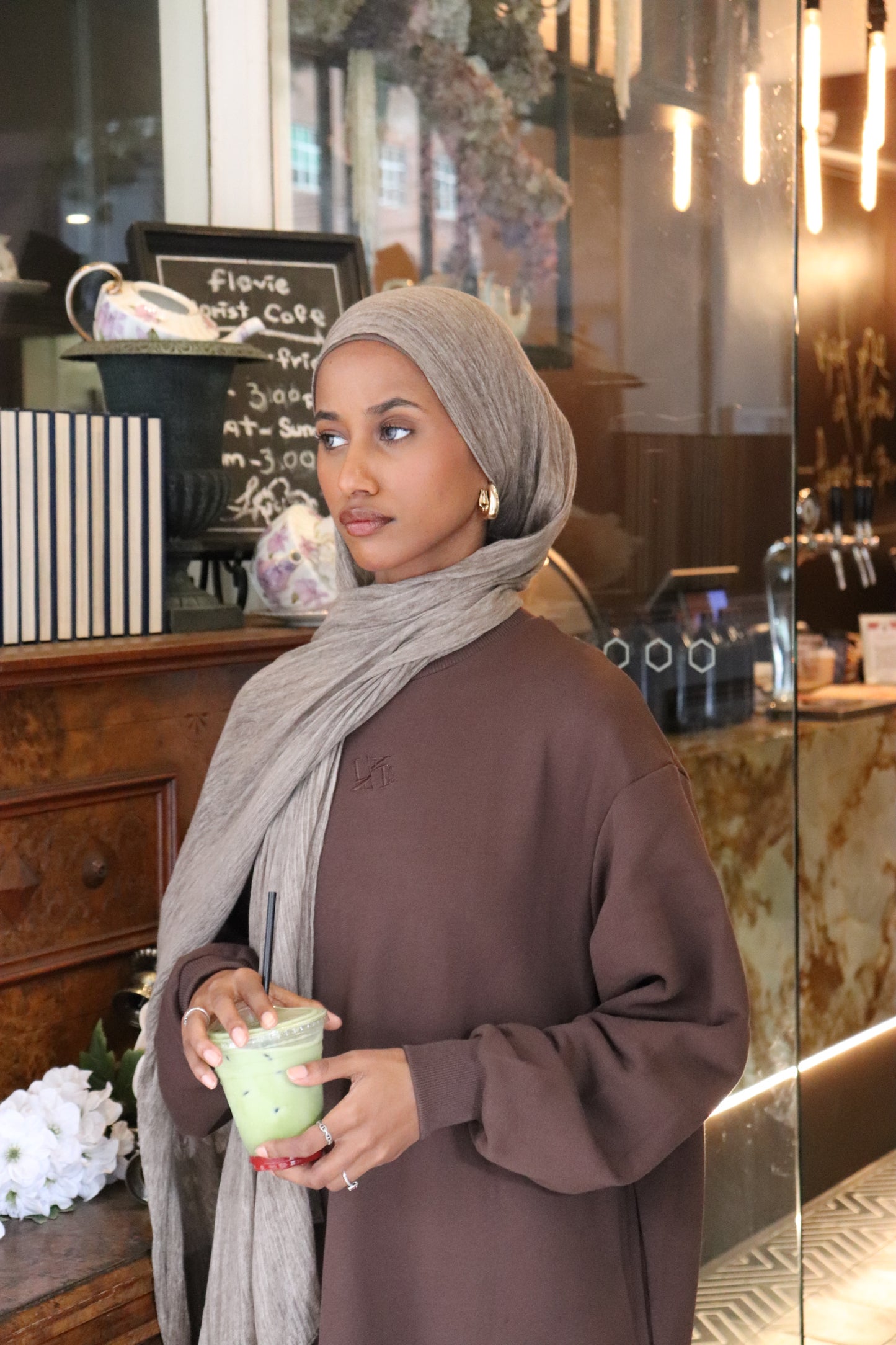 Mocha- Rayon Hijab Set